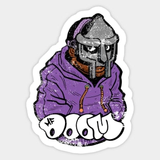 mf doom purple hoodie grunge Sticker